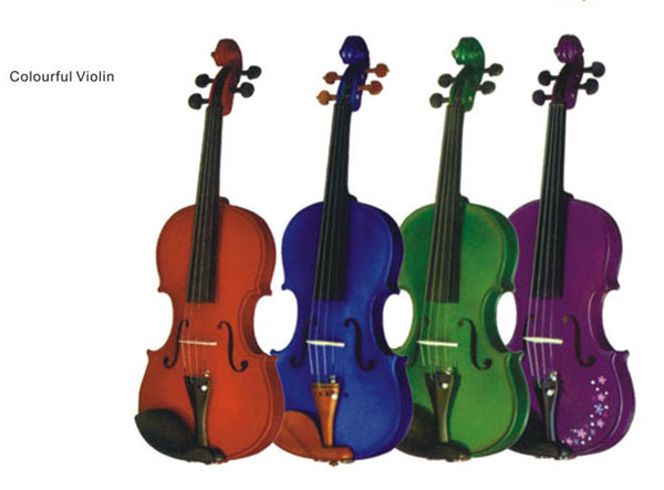 Color DrumsticksViolin   colourful violin
