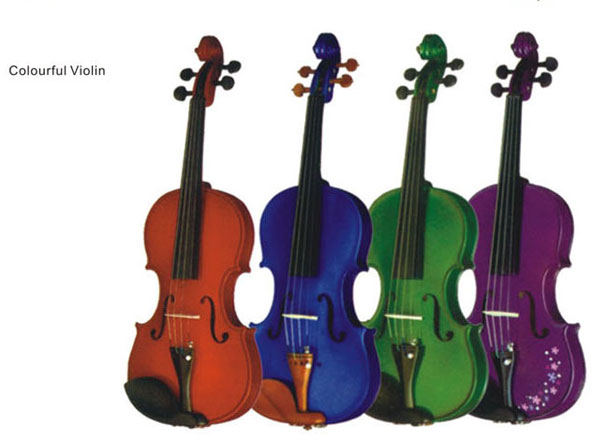 Colourful violin